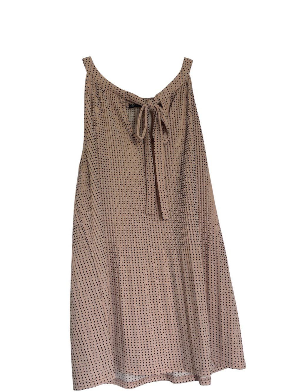 Adrianna Papell Black Dot Tie-Neck Blouse on Pink